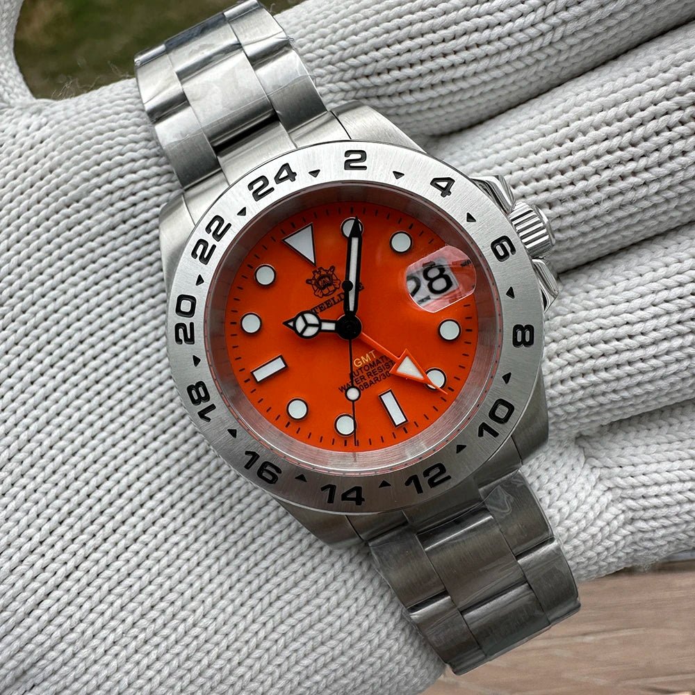 STEELDIVE Official GMT SD1992 Fashion Watch Steel Bezel Super Luminous Dive 300M Waterproof - Oreela