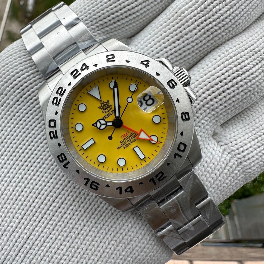 STEELDIVE Official GMT SD1992 Fashion Watch Steel Bezel Super Luminous Dive 300M Waterproof - Oreela