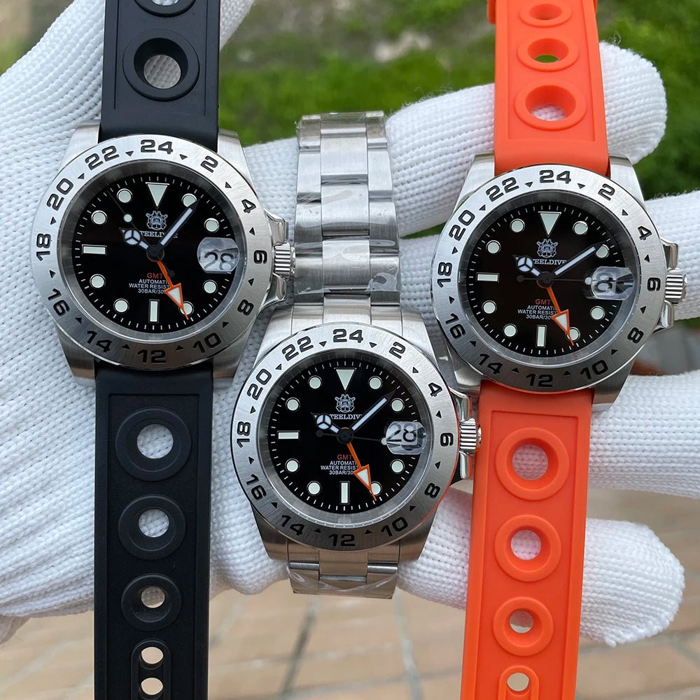 STEELDIVE Official GMT SD1992 Fashion Watch Steel Bezel Super Luminous Dive 300M Waterproof - Oreela