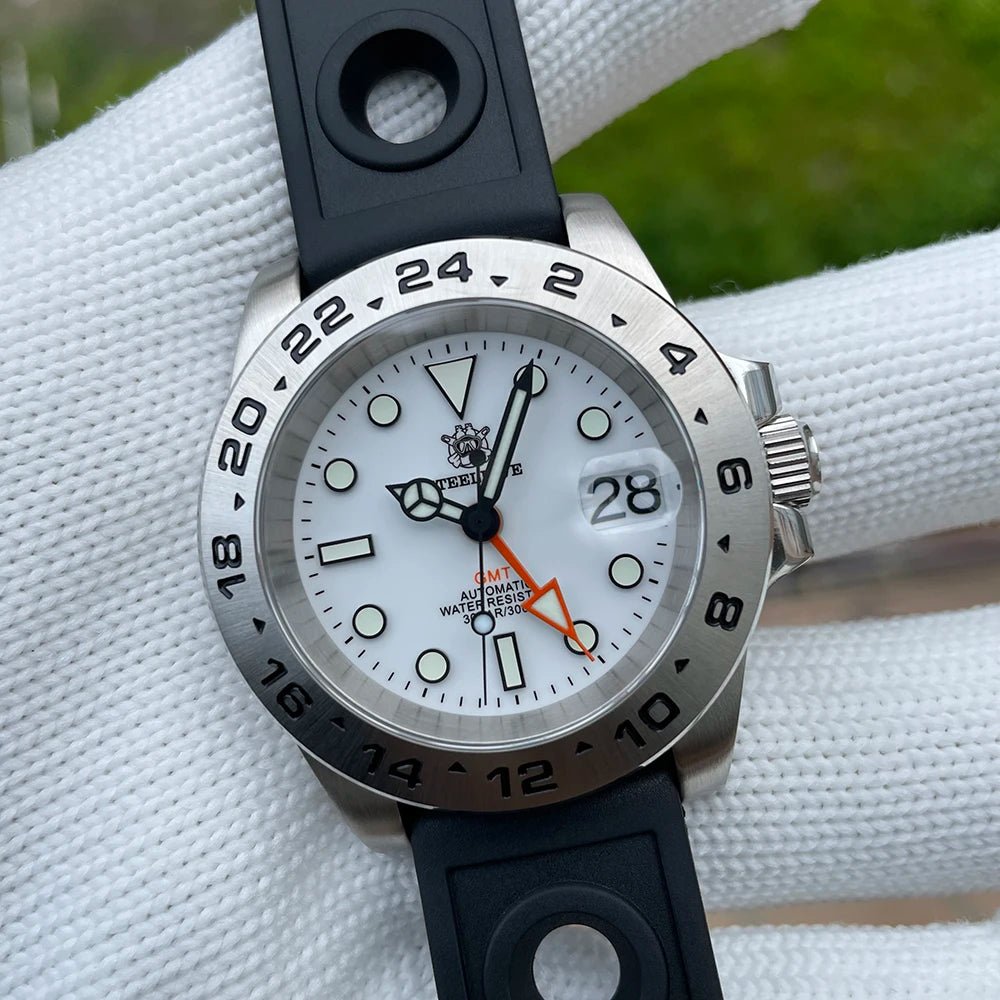 STEELDIVE Official GMT SD1992 Fashion Watch Steel Bezel Super Luminous Dive 300M Waterproof - Oreela