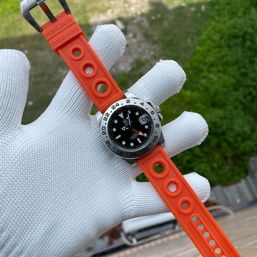 STEELDIVE Official GMT SD1992 Fashion Watch Steel Bezel Super Luminous Dive 300M Waterproof - Oreela