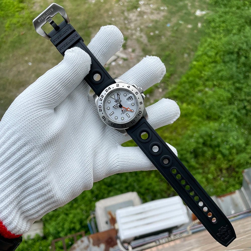 STEELDIVE Official GMT SD1992 Fashion Watch Steel Bezel Super Luminous Dive 300M Waterproof - Oreela