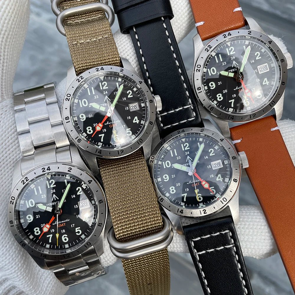 STEELFLIER Official SF792 GMT Mechanical Dive Watch Super Luminous - Oreela