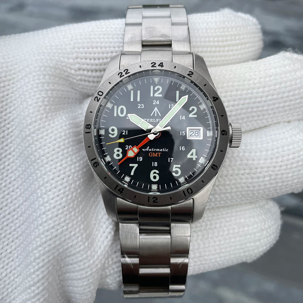 STEELFLIER Official SF792 GMT Mechanical Dive Watch Super Luminous - Oreela
