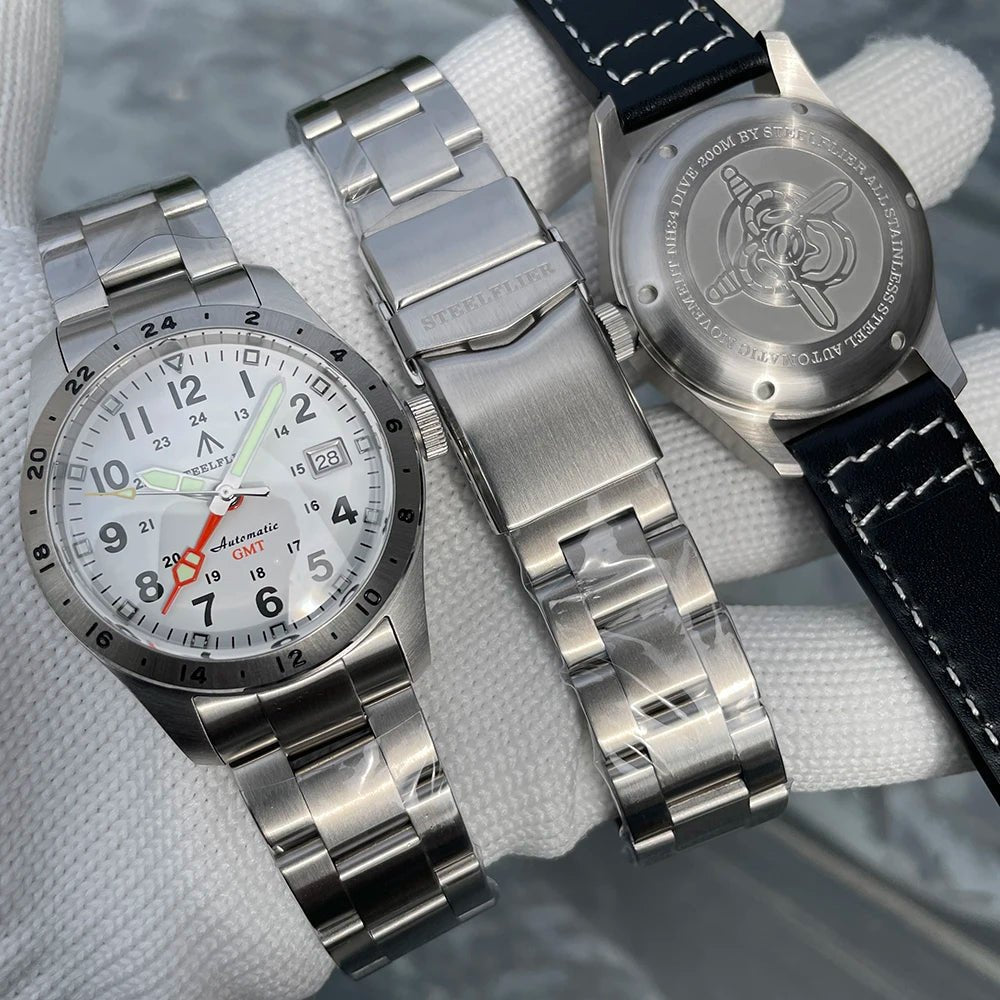 STEELFLIER Official SF792 GMT Mechanical Dive Watch Super Luminous - Oreela