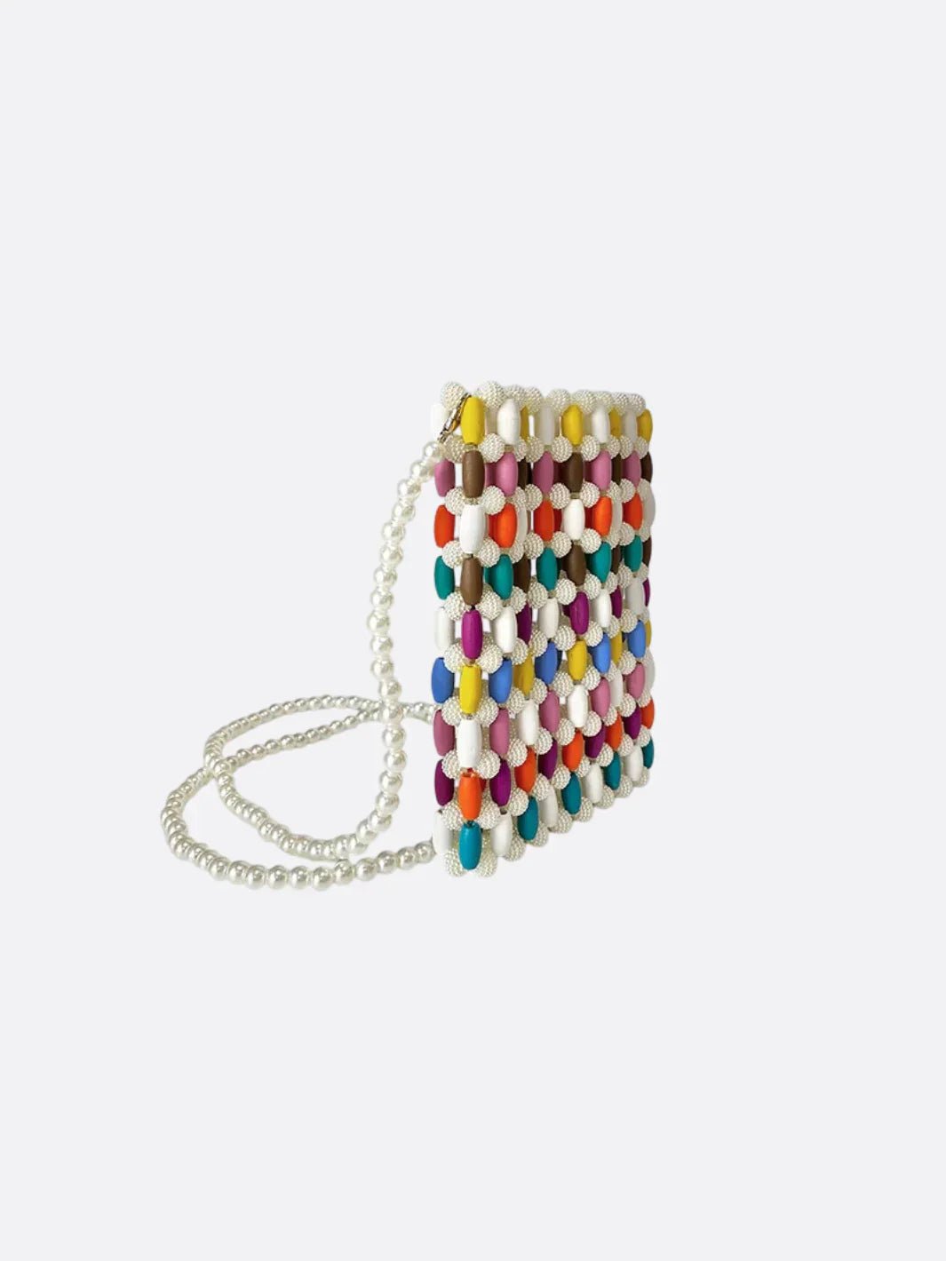 Stylish Beaded Pearl Phone Bag with strap - Oreela