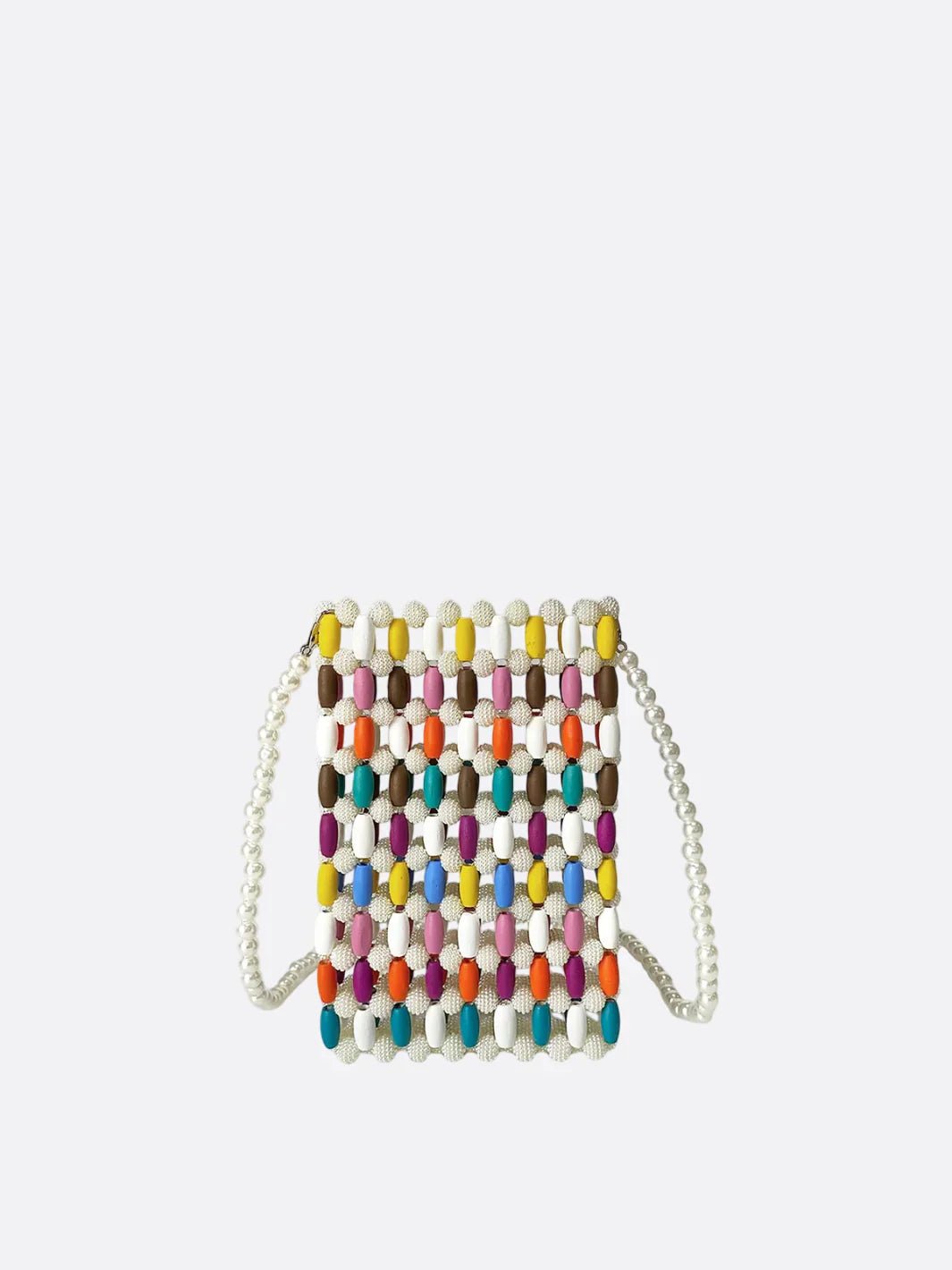 Stylish Beaded Pearl Phone Bag with strap - Oreela