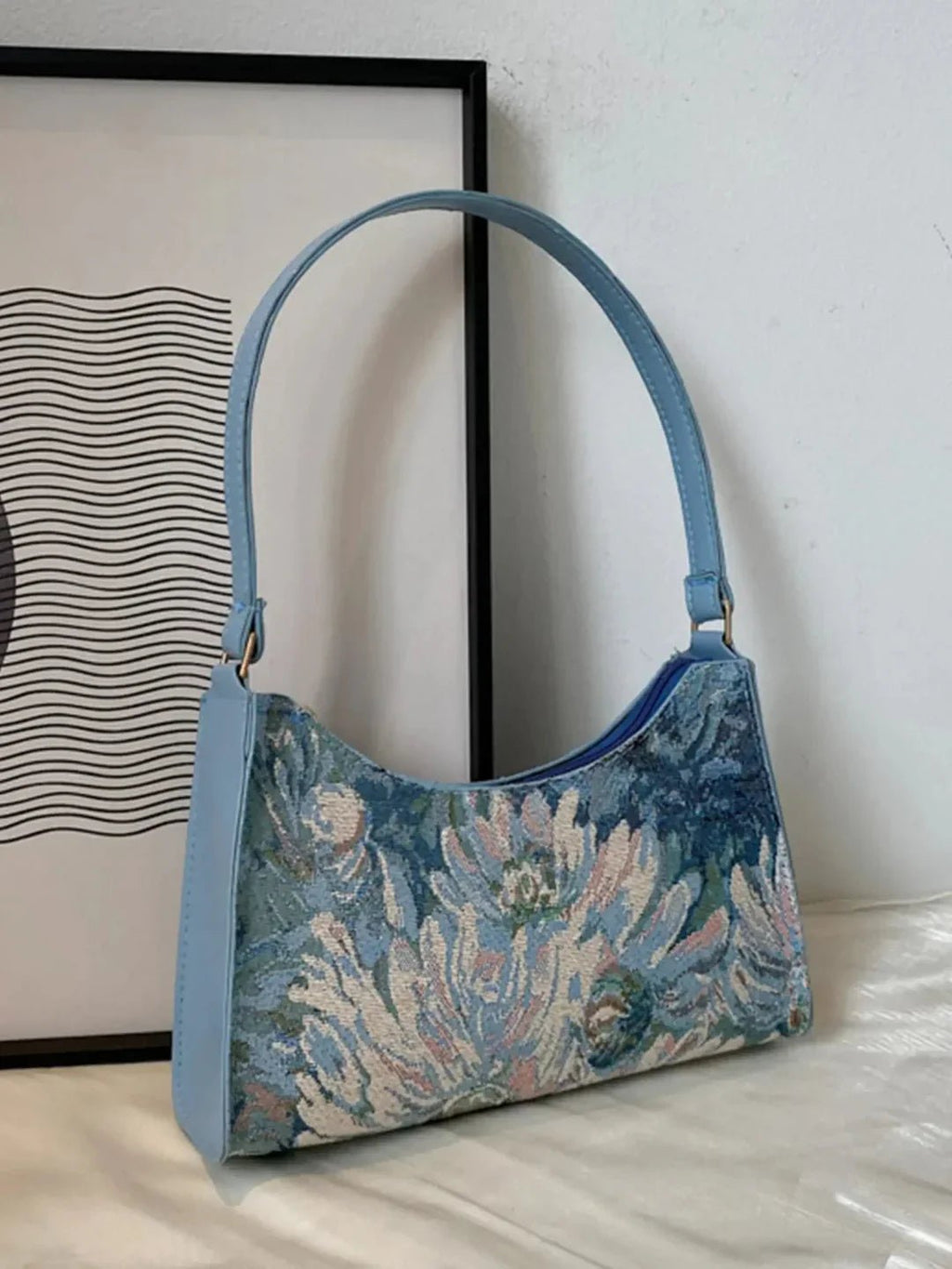 Vintage Floral Tapestry Shoulder Bag - Oreela