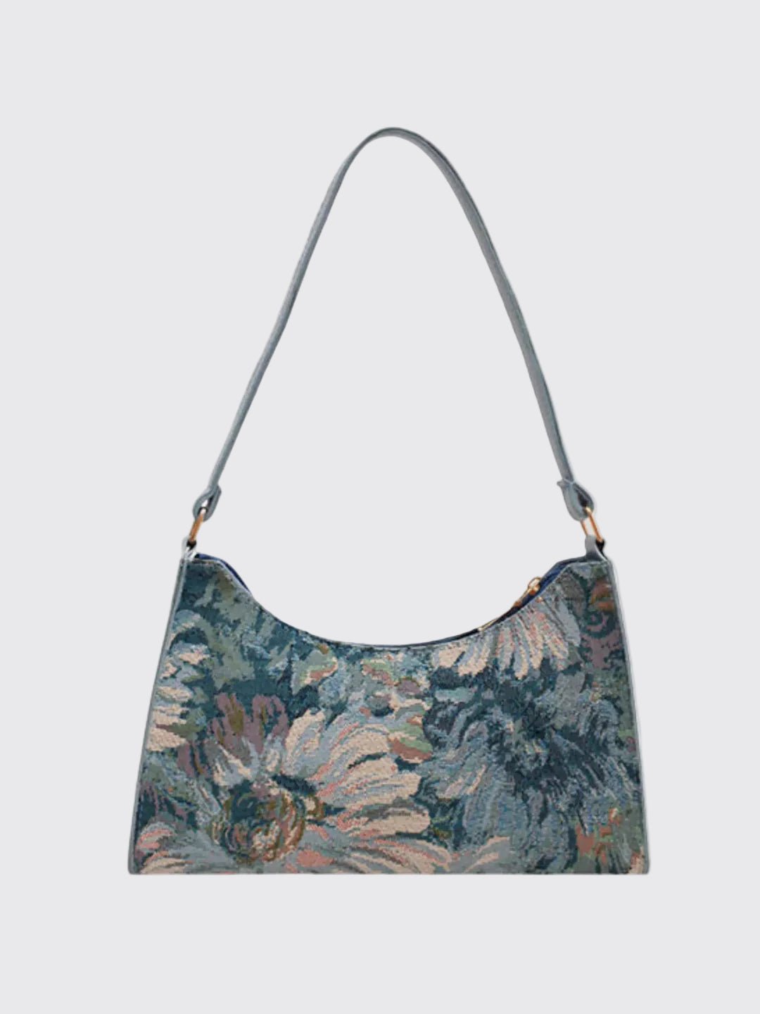 Vintage Floral Tapestry Shoulder Bag - Oreela