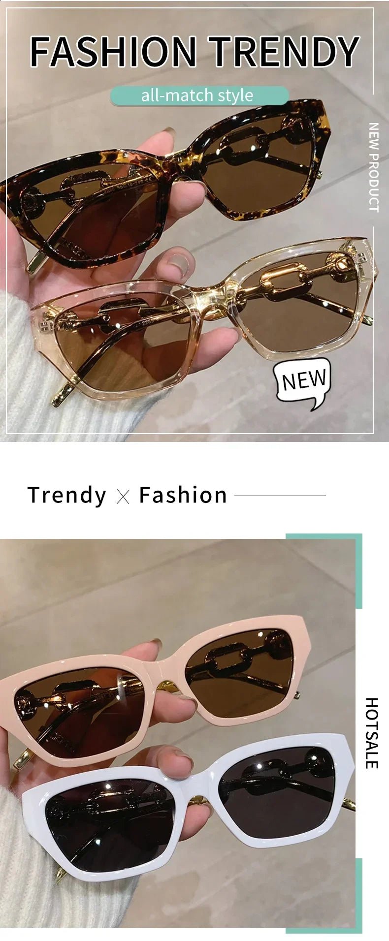 Women Korean Style Fashion Sunglasses Cat Eye - Oreela