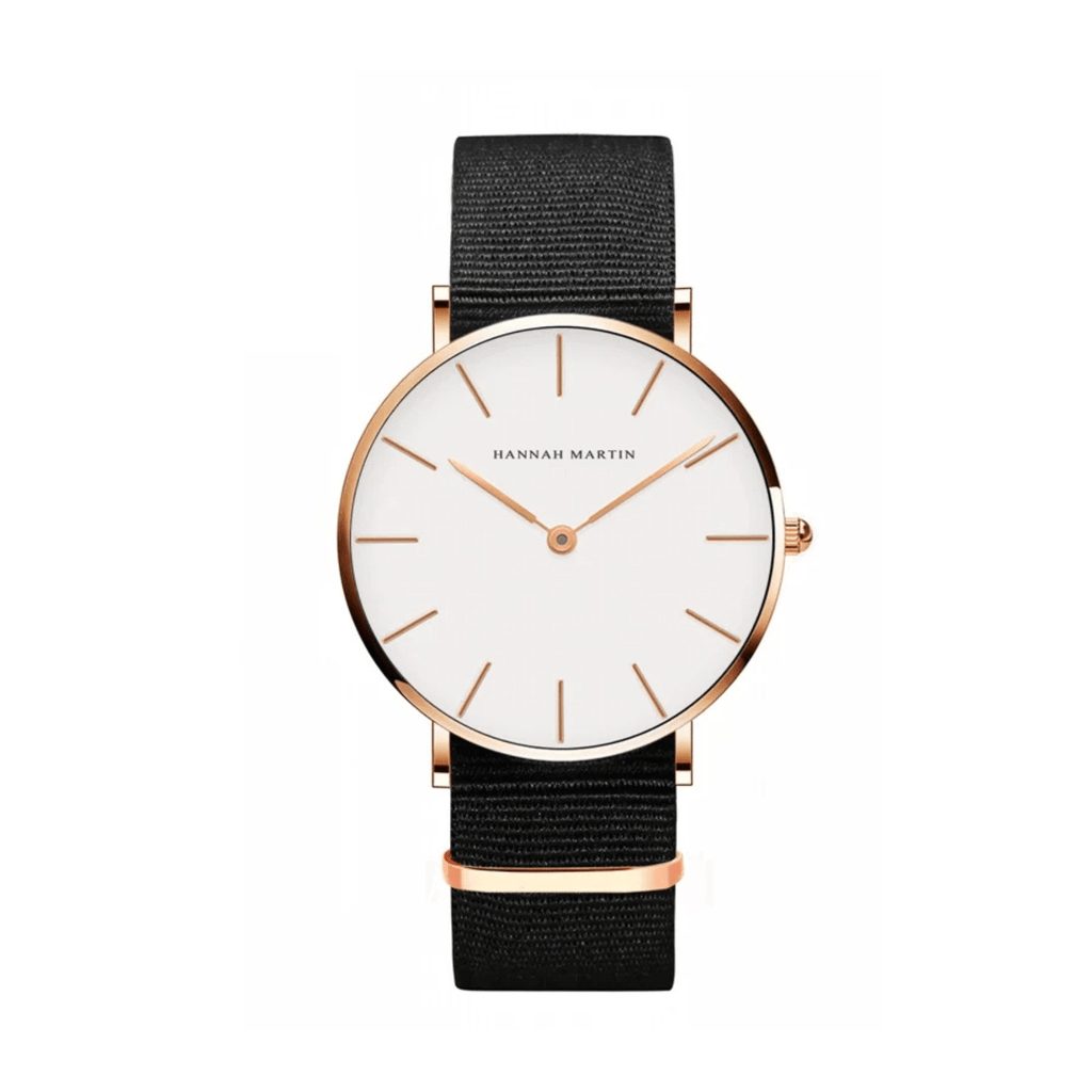 Women’s Leather Strap Watch with Round Dial - Oreela