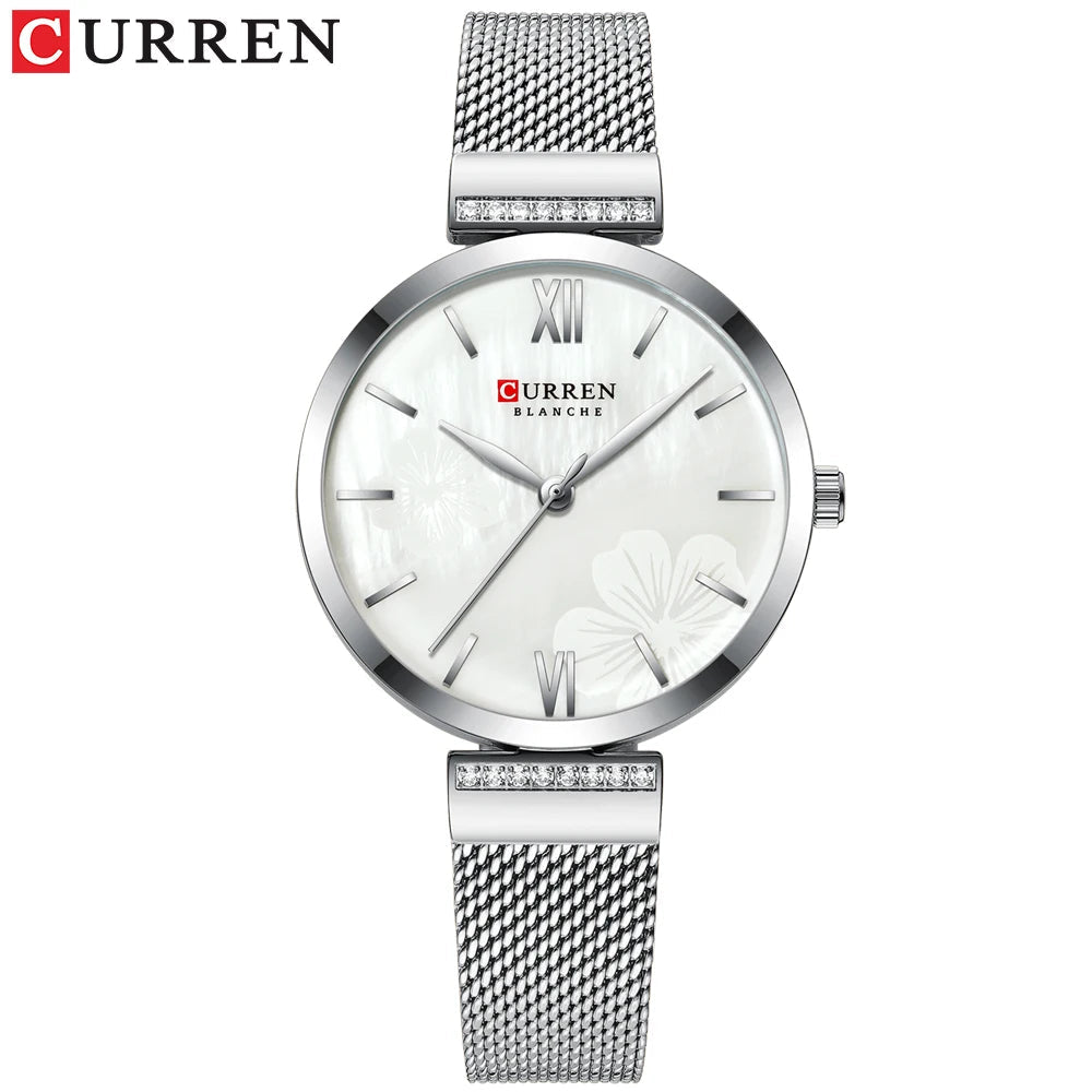 Women’s Luxury Gold Quartz Bracelet Watch Stainless Steel Wristwatch - Oreela