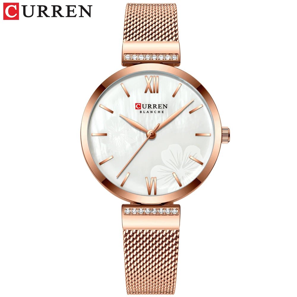 Women’s Luxury Gold Quartz Bracelet Watch Stainless Steel Wristwatch - Oreela