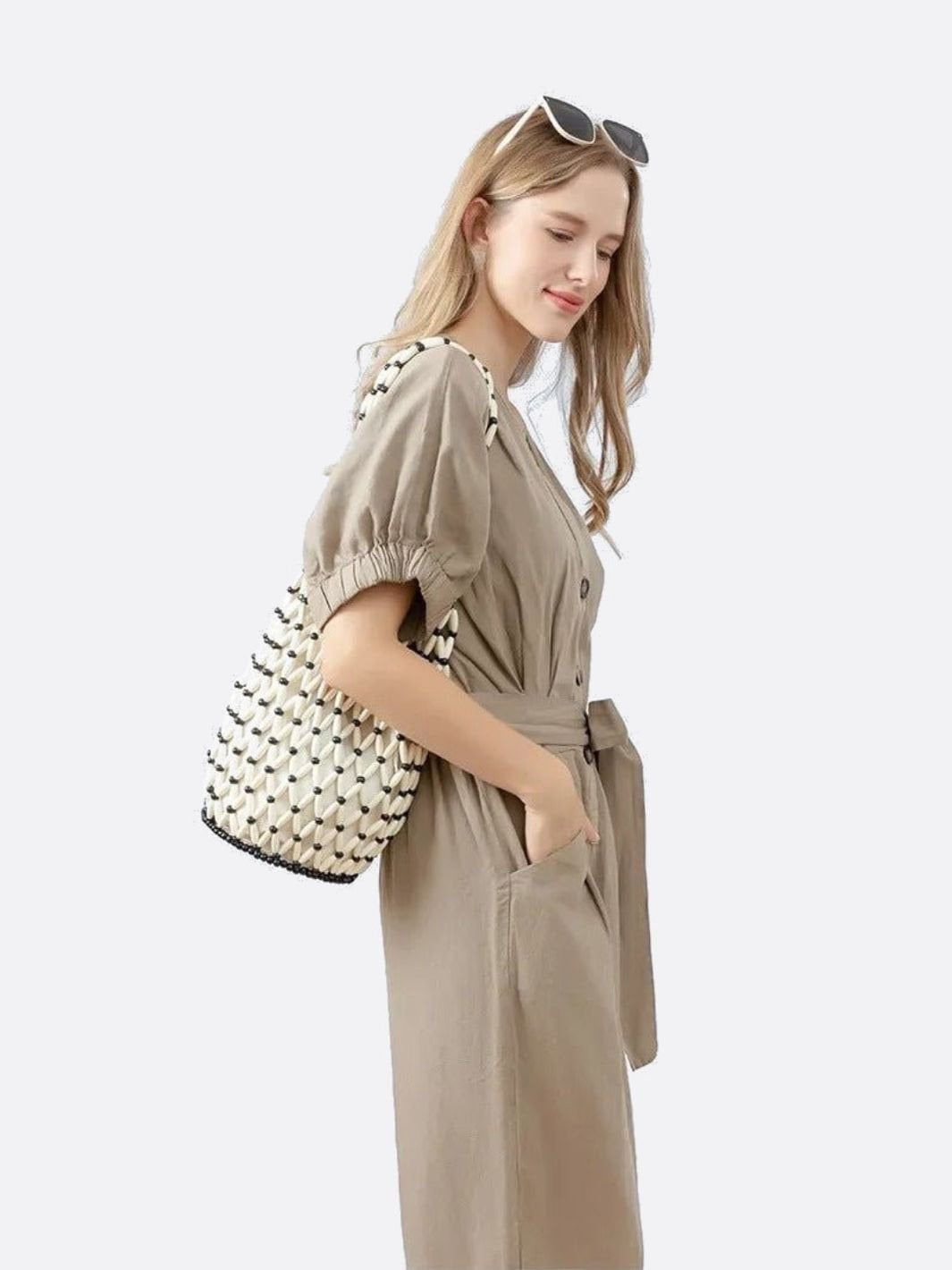 Wooden bead bag - Oreela