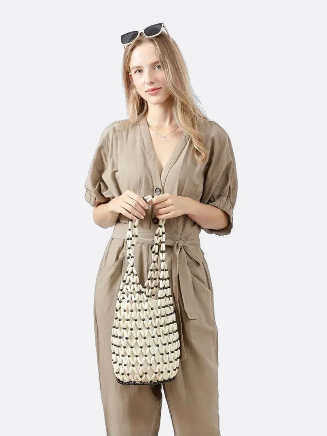 Wooden bead bag - Oreela