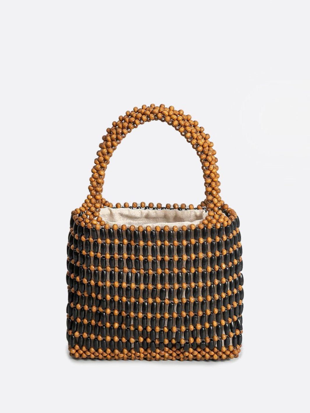 Wooden bead handbag - Oreela
