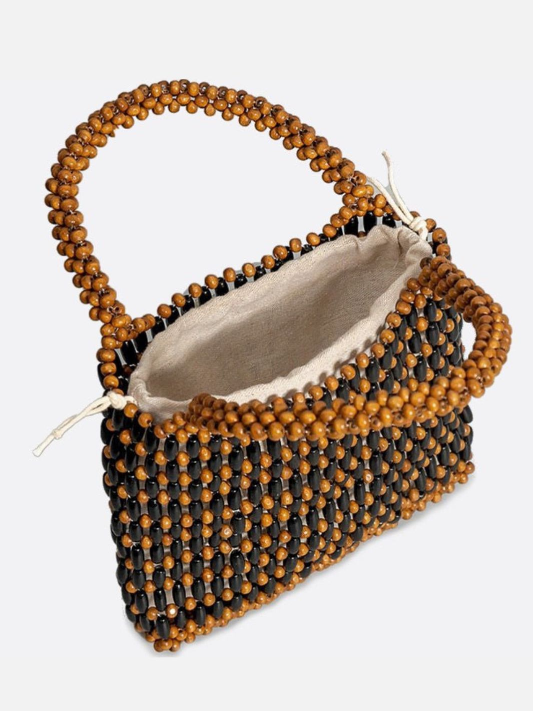Wooden bead handbag - Oreela